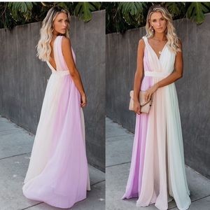 Colorblock maxi dress